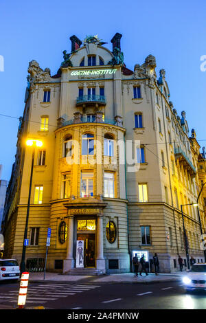 Goethe Institut Gebäude Masarykovo nabrezi in Prag in der Tschechischen Republik Stockfoto