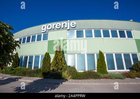 Gorenje - moderne Kühl- Werk in Valjevo, Serbien, in Velenje, Slowenien basiert. Jetzt Teil der chinesischen Hisense Stockfoto