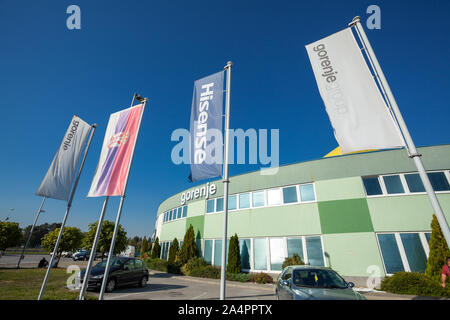 Gorenje - moderne Kühl- Werk in Valjevo, Serbien, in Velenje, Slowenien basiert. Jetzt Teil der chinesischen Hisense Stockfoto