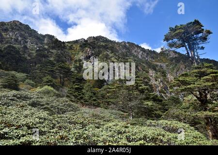 Schönen bergigen Landschaft, Cang Berg, um die Altstadt von Dali in der Provinz Yunnan in China. Stockfoto