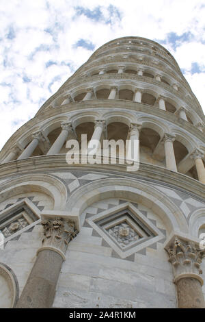 Turm von Pisa oder Torre Pendente di Pisa in Italien Stockfoto