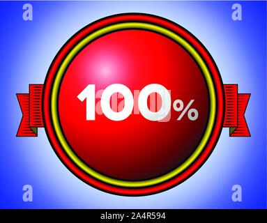 Jahrgang 100 %-Zeichen Stock Vektor