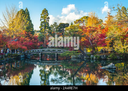 Herbstlaub im Eikando Tempel in Kyoto, Japan Stockfoto