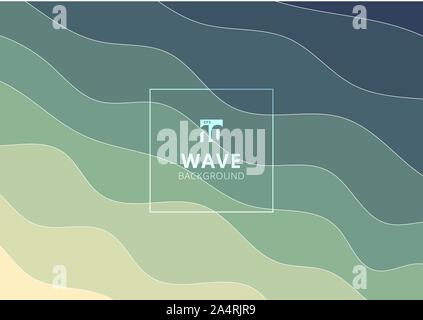 Abstrakte Welle Wasser Muster Linien Hintergrund und Textur. Die Flüssigkeit fließt. Vector Illustration Stock Vektor