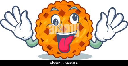 Crazy Pumpkin Pie in einem Zeichen jar Stock Vektor