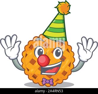 Clown Pumpkin Pie in einem Zeichen jar Stock Vektor