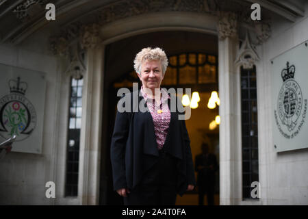 Bezirk Richter Claire Gilham kommt an der britischen Obersten Gericht in London, vor einer Entscheidung über ihre juristische Schlacht zu haben ein "Whistleblowing" Anspruch, an einem Arbeitsgericht gelüftet. Stockfoto