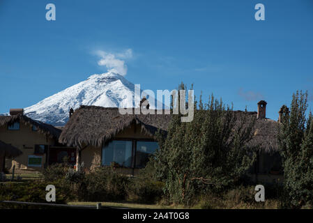 Chilcabamba Lodge in den Cotopaxi National Park auf 3500 Meter in den Anden von Ecuador. Stockfoto