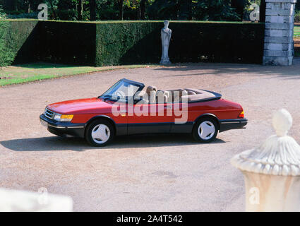 1989 Saab 900 Turbo Cabrio. Stockfoto