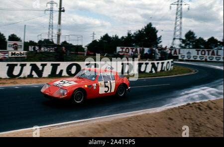 Austin-Healey Sprite, Bäcker - Hecken 1967, 24 Stunden von Le Mans. Stockfoto