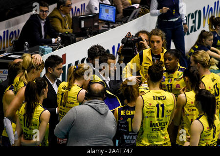 Trainer Daniele Santarelli während Imoco Volley Conegliano vs Eczacibasi Istanbul - Viertelfinale, Treviso, Italien, 13. März 2019, Volleyball Volleyball C Stockfoto