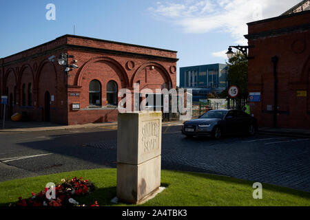 Werke Eingang Brüder sunlight Soap factory Port Sunlight England Großbritannien zu Hebel Stockfoto