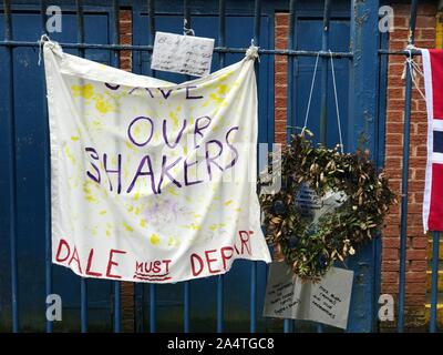 Bury, Lancashire, UK. 15. Oktober 2019, Bury Football Club, Gigg Lane, Bury, Lancashire, UK. Bury Football Club face High Court in London. Kredit: Kredite: Matt Pennington/PennPix/Alamy leben Nachrichten Stockfoto