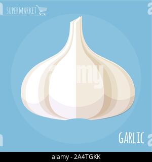 Knoblauch flache Design Vektor icon. Stock Vektor