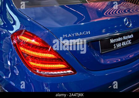 Frankfurt, Hessen / Deutschland - 13. September 2019 Rückseite eines Mercedes Maybach Limousine auf der IAA in Frankfurt Stockfoto