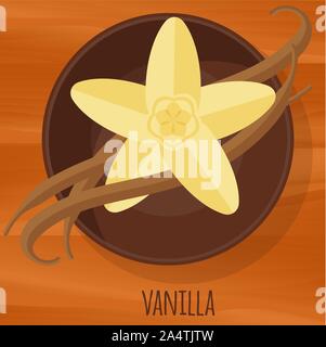 Vanille flache Design Vektor icon. Stock Vektor