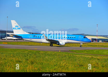 United States Navy Boeing POSEIDON P8 Mariyim Patrol aircraft Vorbereitung RAF Lossiemouth Air Base in Nordostschottland.de zu verlassen. Stockfoto