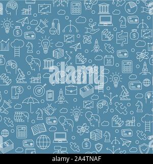 Dünne Linie Vektor nahtlose Muster Stock Vektor