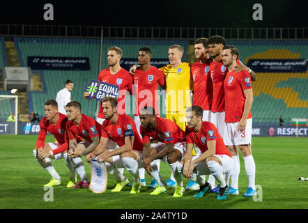 Sofia, Bulgarien - 14. Oktober 2019: England National Football Team vor Qualifikation Fußballspiel bei der Euro 2020 zwischen Bulgarien und England Stockfoto