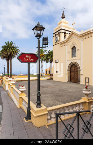 Kirche von San Juan Bautista, Johannes der Täufer in der Plaza San Juan, La Orotava, Teneriffa, Kanarische Inseln, Spanien Stockfoto