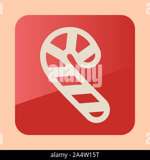 Weihnachten Zuckerstange Symbol. Bunte flachbild Geschenke für Urlaub. Weihnachten und Neujahr Elemente für Dekoration. Vector Illustration eps 10. Stock Vektor