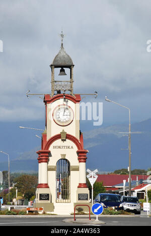 Um Neuseeland Hokitika Town Clock Stockfoto