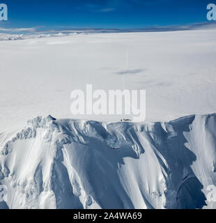 Meteorologen Expedition, Mt. Hasteinar Klippen, Hofsjokull Ice Cap, Island Stockfoto