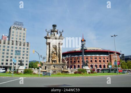 Plaça d'Espanya in Barcelona, Spanien Stockfoto