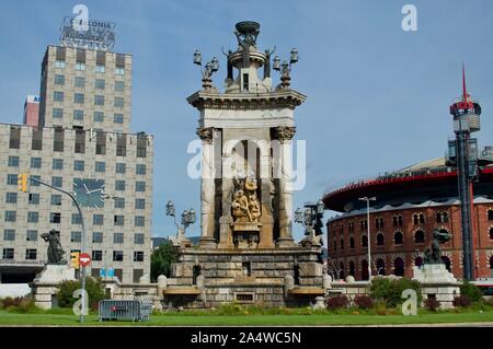 Plaça d'Espanya in Barcelona, Spanien Stockfoto