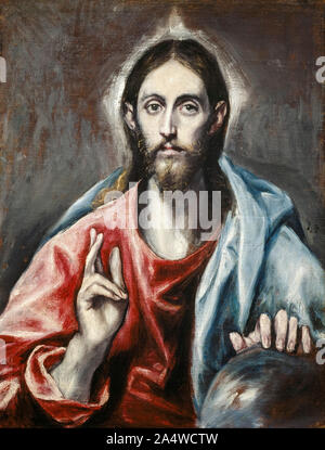 El Greco, Malerei, Christus Segen, (die "Retter der Welt"), 1600 Stockfoto
