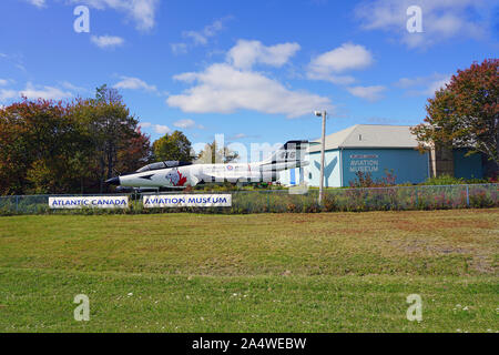 HALIFAX, Nova Scotia-5 OKT 2019 - Blick auf den Atlantik Canada Aviation Museum in der Nähe der Halifax Stanfield International Airport (YHZ) in Halifax, Nova Stockfoto
