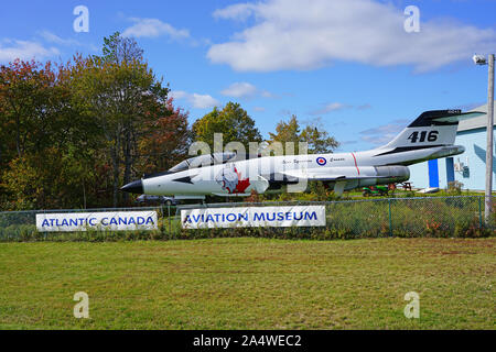 HALIFAX, Nova Scotia-5 OKT 2019 - Blick auf den Atlantik Canada Aviation Museum in der Nähe der Halifax Stanfield International Airport (YHZ) in Halifax, Nova Stockfoto
