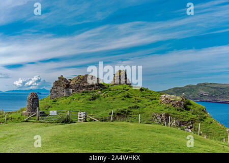 Duntulm Castle Ruins, Trotternish, Isle of Skye, Schottland Stockfoto