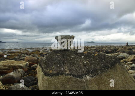 Stein Strand, Lofoten, Norwegen Stockfoto