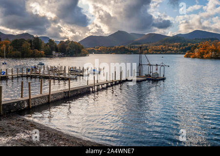 Derwentwater ist eines der wichtigsten Organe des Wasser im Lake District National Park in North West England. Stockfoto