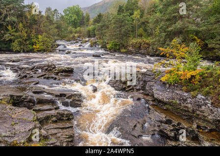 Fällt der Dochart, Killin. Stockfoto