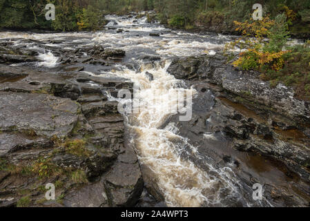 Fällt der Dochart, Killin. Stockfoto