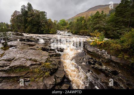 Fällt der Dochart, Killin. Stockfoto