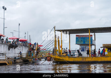 Porto Flutante oder Schwimmenden Hafen, Manaus, Amazonas, Brasilien, Lateinamerika Stockfoto