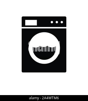 Waschmaschine Symbol Geräte Symbol flach isoliert Stock Vektor