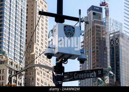 Überwachungskameras in Manhattan, NYC Stockfoto