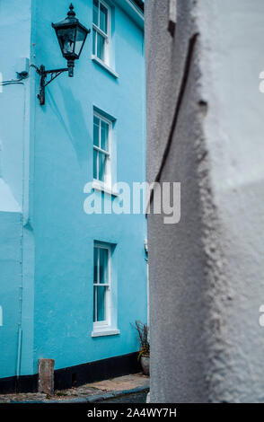 Bunte Häuser in Rame Kingsand auf der Halbinsel in Cornwall, England, Großbritannien Stockfoto