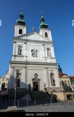 Kirche St. Michael Erzengel, Dominikanske námesti Platz Brünn Altstadt Tschechien Stockfoto