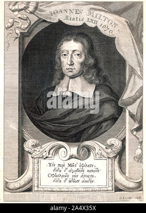 JOHN MILTON (1608-1674) Englischer Dichter und Beamter Stockfoto