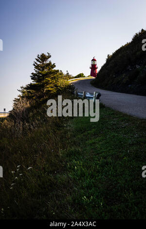 Von Taulane Leuchtturm La Martre, Quebec, CA Stockfoto