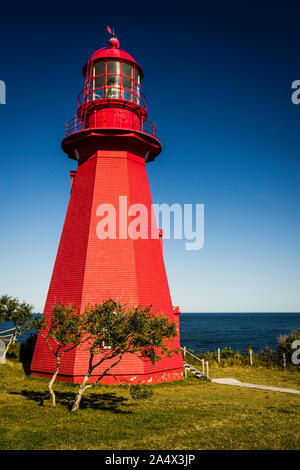 Von Taulane Leuchtturm La Martre, Quebec, CA Stockfoto