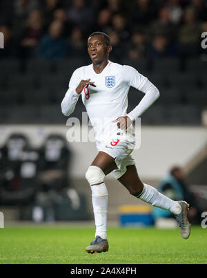 Eddie Nketiah (Leeds United (auf Darlehen von Arsenal) von England U21 während der UEFA EURO U21-Internationalen qualifier Match zwischen England U21 und Österreich U21 bei Stadion MK, Milton Keynes, England am 15. Oktober 2019. Foto von Andy Rowland. Stockfoto