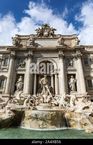 Artwork von Fontana di Trevi (Trevibrunnen) in Rom, Italien Stockfoto