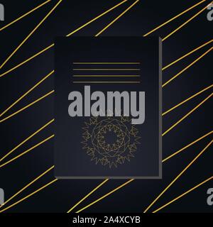 Vektor notebook. Dekorative Ornament auf die Titelseiten der Bücher, Hefte, die gedruckt werden sollen, Planer Stock Vektor