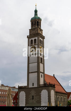 St. Peter am Perlach oder Perlach-Church, eine romanische Kirche, die ich in Augsburg, Bayern, Deutschland. Stockfoto